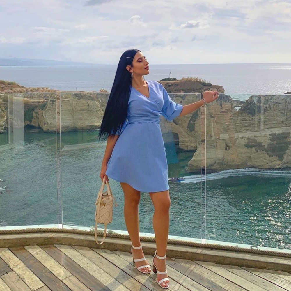 Baby blue dress